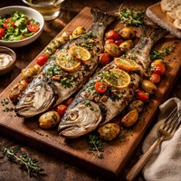 Roasted Bluefish for Two