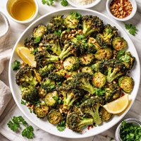 Roasted Broccoli and Brussel Sprouts