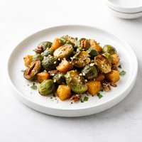 Roasted Brussels Sprouts and Butternut Squash