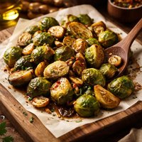 Roasted Brussels Sprouts with Browned Garlic