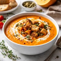Roasted Butternut Squash and Tomato Soup