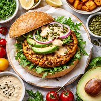 Roasted Butternut Squash Quinoa Veggie Burger