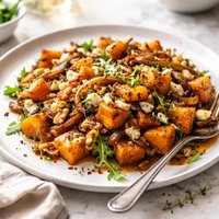 Roasted Butternut Squash with Caramelized Onions Gorgonzola and