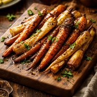 Roasted Carrots and Parsnips with White Balsamic