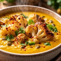 Roasted Cauliflower and Curry Soup