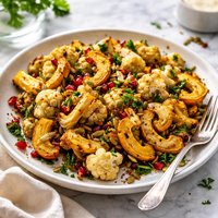 Roasted Cauliflower Delicata Squash