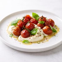 Roasted Cherry Tomatoes with Goat Cheese