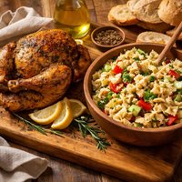 Roasted Chicken and Bow Tie Pasta Salad Low Fat