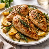 Roasted Chicken Breasts with Garlic Rosemary and Lemon