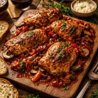 Roasted Chicken Cacciatore