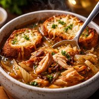Roasted Chicken Onion Soup