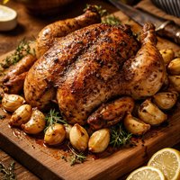 Roasted Chicken with 20 Cloves of Garlic