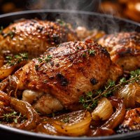 Roasted Chicken with Caramelized Onions