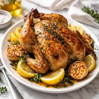 Roasted Chicken with Lemon Garlic and Thyme