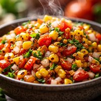 Roasted Corn and Garlic Salsa Southwest