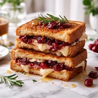 Roasted Cranberry Brie Grilled Cheese Sandwich