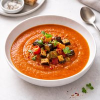 Roasted Eggplant and Bell Pepper Soup