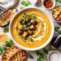 Roasted Eggplant Aubergine Soup