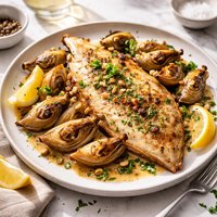 Roasted Flounder and Artichokes