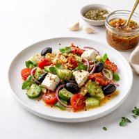 Roasted Garlic and Sun Dried Tomato Dressing for Greek Salad