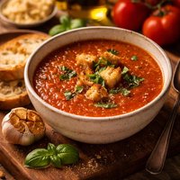 Roasted Garlic and Tomato Soup