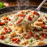 Roasted Garlic Bacon Alfredo Sauce