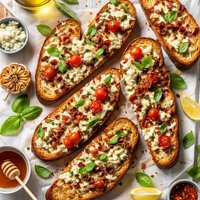 Roasted Garlic Bread with Gorgonzola