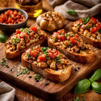 Roasted Garlic Bruschetta