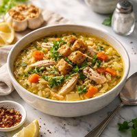 Roasted Garlic Chicken Soup