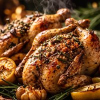 Roasted Garlic Rosemary Cornish Game Hens