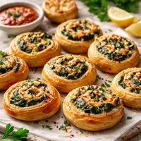 Roasted Garlic Spinach Spirals