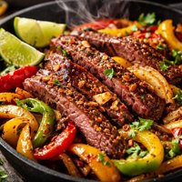 Roasted Garlic Steak Fajitas