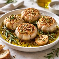 Roasted Garlic with Herbs and Olive Oil