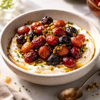 Roasted Grapes with Yogurt