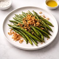 Roasted Green Beans with Crispy Shallots