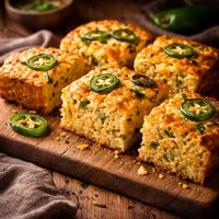 Roasted Jalapeno and Cheese Cornbread
