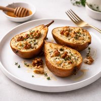 Roasted Pears with Blue Cheese and Walnuts