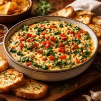 Roasted Pepper Spinach Dip
