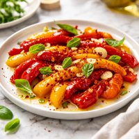 Roasted Peppers with Garlic and Basil