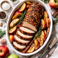 Roasted Pork Loin with Apples and Cinnamon