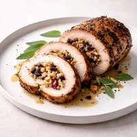 Roasted Pork Loin with Sage and Dried Berry Stuffing