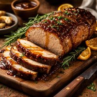 Roasted Pork Loin with Sweet Tangy Sauce