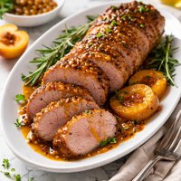 Roasted Pork Tenderloin with Apricot Mustard Glaze