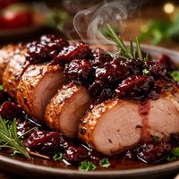 Roasted Pork Tenderloin with Dried Cherry Compote