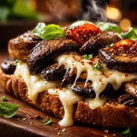 Roasted Portabella and Mozzarella Melt