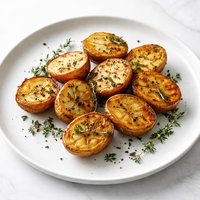 Roasted Potato Halves with Herb Sprigs
