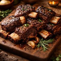Roasted Prime Rib Bones or Beef Short Ribs