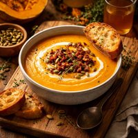 Roasted Pumpkin Cider Soup
