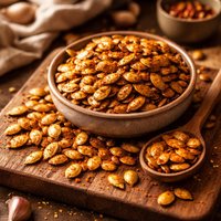 Roasted Pumpkin Seeds with a Kick from Kim