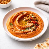 Roasted Red Bell Pepper Hummus Vegetarian